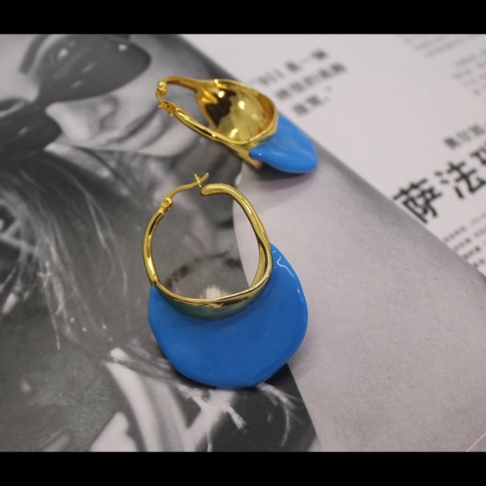 Celine Basket Blue earrings